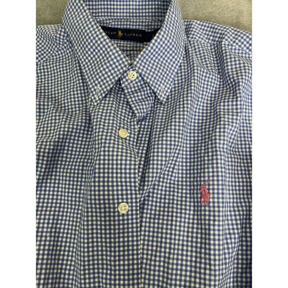 Ralph Lauren Long Sleeve Button Down Shirt Men's Size Large Blue - Picture 3 of 9